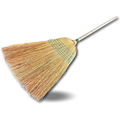 KIBROS Lot de 3 balais traditionnels paille de riz en fibre naturelle 6 fils manché largeur 35 cm Manche bois 150 cm Balai pour intérieur (garage) et extérieur 109060x3 - Publicité KIBROS Lot de 3 balais traditionnels paille de riz en fibre naturelle 6 fils manché largeur 35 cm Manche bois 150 cm Balai pour intérieur (garage) et extérieur 109060x3 - Publicité