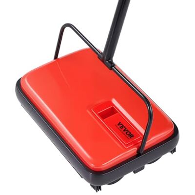 VEVOR Balai Mécanique Largeur de Balayage 170 mm, Balayeuse Manuelle pour Planchers et Tapis avec Bac à Poussière 300 ML Facile à Vider, Nettoyeur de Sols sans Électricité pour Bureau Maison, Rouge - Publicité VEVOR Balai Mécanique Largeur de Balayage 170 mm, Balayeuse Manuelle pour Planchers et Tapis avec Bac à Poussière 300 ML Facile à Vider, Nettoyeur de Sols sans Électricité pour Bureau Maison, Rouge - Publicité
