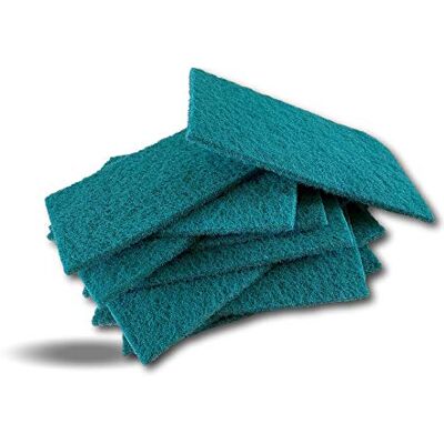 KIBROS Pack de 20 éponges à récurer abrasives vertes Tampon résistant pour la vaisselle Ne raye pas Grattoir nettoyage récurage décapage outils casseroles barbecue 5300D020x2 - Publicité KIBROS Pack de 20 éponges à récurer abrasives vertes Tampon résistant pour la vaisselle Ne raye pas Grattoir nettoyage récurage décapage outils casseroles barbecue 5300D020x2 - Publicité
