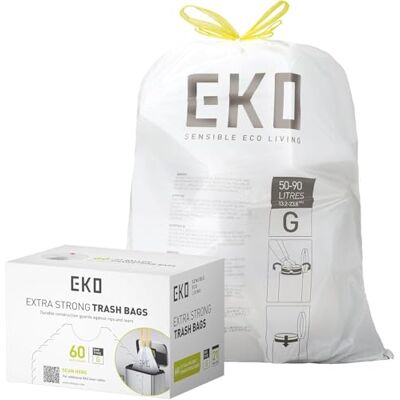Sacs poubelle Eko G 50-90l Très Résistants - 60 pièces - Publicité Sacs poubelle Eko G 50-90l Très Résistants - 60 pièces - Publicité