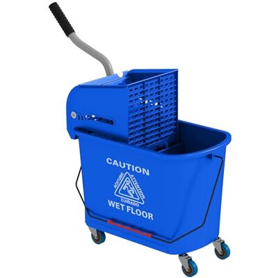 HOMCOM Chariot de Nettoyage 20 L avec Essoreur 60L x 27l x 70,5H cm Bleu - Publicité HOMCOM Chariot de Nettoyage 20 L avec Essoreur 60L x 27l x 70,5H cm Bleu - Publicité