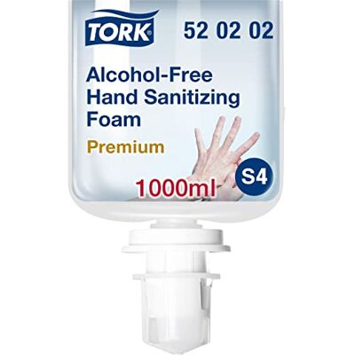 Tork Mousse désinfectante pour les mains sans alcool S4, pas de parfum, 1 bouteille, 1000 ml, 520202 - Publicité Tork Mousse désinfectante pour les mains sans alcool S4, pas de parfum, 1 bouteille, 1000 ml, 520202 - Publicité