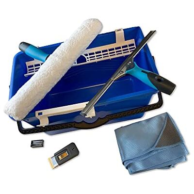 KIBROS Kit nettoyage vitre hyper pro avec 1 seau 18 litres 1 mouilleur 1 raclette vitre professionnel l largeur 35 cm 1 grattoir à vitre + lames de rechange 1 chiffon microfibre KITLVMOE - Publicité KIBROS Kit nettoyage vitre hyper pro avec 1 seau 18 litres 1 mouilleur 1 raclette vitre professionnel l largeur 35 cm 1 grattoir à vitre + lames de rechange 1 chiffon microfibre KITLVMOE - Publicité