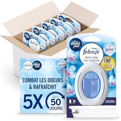 Febreze Air fraîcheur pour salle de bain - Éveil printanier - Éliminateur d'odeurs - Pack de 5 - Publicité Febreze Air fraîcheur pour salle de bain - Éveil printanier - Éliminateur d'odeurs - Pack de 5 - Publicité