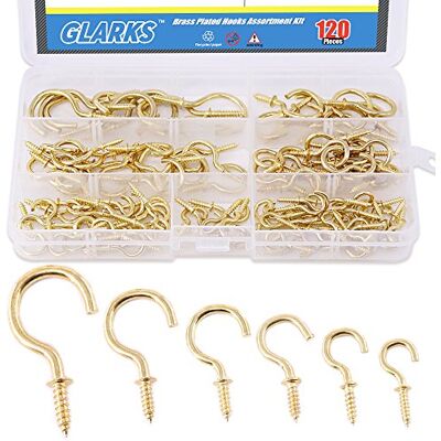Glarks - GLLABG-2 - Acier plaqué laiton - Hanging hooks - Publicité Glarks - GLLABG-2 - Acier plaqué laiton - Hanging hooks - Publicité
