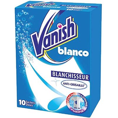 VANISH Modèle Blanc - Activateur de lavage blanc - 10 sachets - Publicité VANISH Modèle Blanc - Activateur de lavage blanc - 10 sachets - Publicité