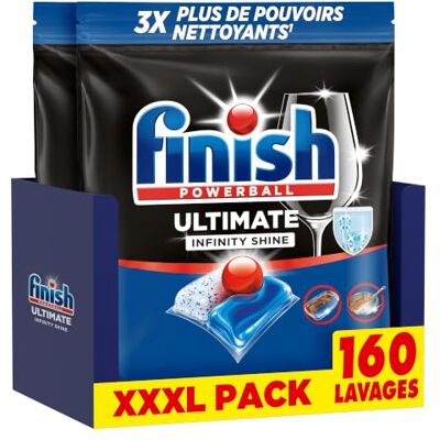 Finish Ultimate Infinity Shine Tablets pour lave-vaisselle - Nettoyant vaisselle - Publicité Finish Ultimate Infinity Shine Tablets pour lave-vaisselle - Nettoyant vaisselle - Publicité
