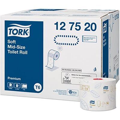 Tork Papier toilette 127520 doux, taille moyenne (Lot de 27) - Publicité Tork Papier toilette 127520 doux, taille moyenne (Lot de 27) - Publicité