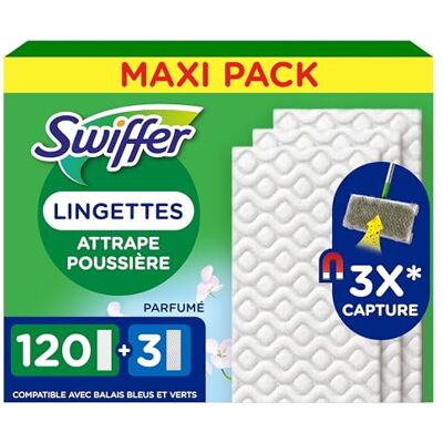 Lingettes sèches et humides Swiffer - Outil de nettoyage - Publicité Lingettes sèches et humides Swiffer - Outil de nettoyage - Publicité