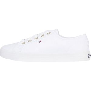 Tommy Hilfiger Baskets Vulcanisées Femme Essential Nautical Chaussures, Blanc (White), 36 - Publicité Tommy Hilfiger Baskets Vulcanisées Femme Essential Nautical Chaussures, Blanc (White), 36 - Publicité