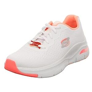 Skechers Baskets Arch Fit pour Femme, Bordure Rose en Maille Blanche, 39 EU - Publicité Skechers Baskets Arch Fit pour Femme, Bordure Rose en Maille Blanche, 39 EU - Publicité