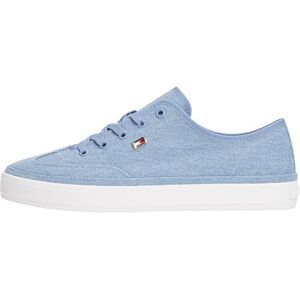 Tommy Hilfiger Baskets Basses vulcanisées en Toile délavée pour Femme, Bleu Brisk, 41 EU - Publicité Tommy Hilfiger Baskets Basses vulcanisées en Toile délavée pour Femme, Bleu Brisk, 41 EU - Publicité