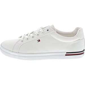 Tommy Hilfiger Baskets Femme Vulcanisées Essential Stripes Chaussures, Blanc (White), 36 EU - Publicité Tommy Hilfiger Baskets Femme Vulcanisées Essential Stripes Chaussures, Blanc (White), 36 EU - Publicité