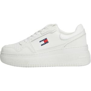Tommy Jeans Baskets Semelle Compensée Femme Retro Basket Cuir, Blanc (Ecru), 40 - Publicité Tommy Jeans Baskets Semelle Compensée Femme Retro Basket Cuir, Blanc (Ecru), 40 - Publicité