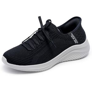 Skechers Femme Ultra Flex 3.0 Brilliant Path Chausson, Black Knit/White Trim, 38.5 EU - Publicité Skechers Femme Ultra Flex 3.0 Brilliant Path Chausson, Black Knit/White Trim, 38.5 EU - Publicité