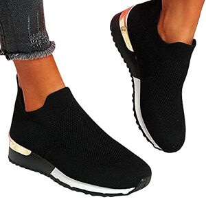 azaz 2024 Chaussures Femme Ete Confortable Chaussure De Sport Femme Baskets Basses Plate Running Femmes Minceur Taille Chaussures sans Lacet Ete Outdoor Casual Mesh Respirant Confort Sneakers - Publicité