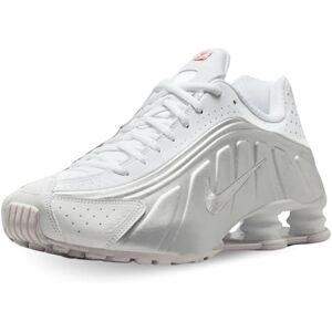 Nike -101 Shox R4 Femme White/Metallic Silver-White EU 43 - Publicité Nike -101 Shox R4 Femme White/Metallic Silver-White EU 43 - Publicité