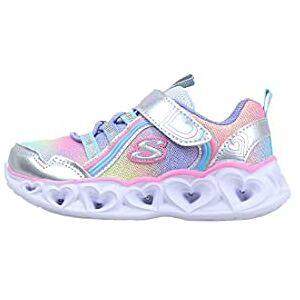 Skechers Heart Lights Rainbow LUX, Basket Fille, Argenté, 34 EU - Publicité Skechers Heart Lights Rainbow LUX, Basket Fille, Argenté, 34 EU - Publicité