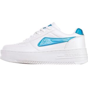 KAPPA Baskets plateforme blanc turquoise - Basket - Publicité KAPPA Baskets plateforme blanc turquoise - Basket - Publicité