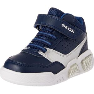 Geox Garçon J Illuminus Boy Basket, Navy Silver, 33 EU - Publicité Geox Garçon J Illuminus Boy Basket, Navy Silver, 33 EU - Publicité