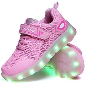 WDRHC Mixte Enfants LED Chaussures de Sport 7 Changement de Couleur Chaussure de Mutilsport USB Rechargeable LED Lumineuse Baskets Mode Respirante Running Sneakers pour Garçons et Filles Cadeau - Publicité WDRHC Mixte Enfants LED Chaussures de Sport 7 Changement de Couleur Chaussure de Mutilsport USB Rechargeable LED Lumineuse Baskets Mode Respirante Running Sneakers pour Garçons et Filles Cadeau - Publicité