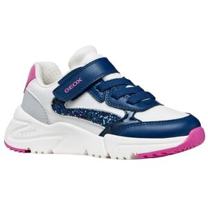 Geox J Loftus Girl A Basket, White DK Royal, 25 EU - Publicité Geox J Loftus Girl A Basket, White DK Royal, 25 EU - Publicité