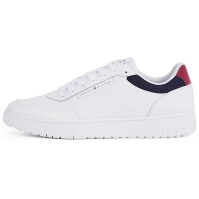 Tommy Hilfiger Baskets Homme Basket Core Lite Basses, Blanc (White), 40 - Publicité Tommy Hilfiger Baskets Homme Basket Core Lite Basses, Blanc (White), 40 - Publicité
