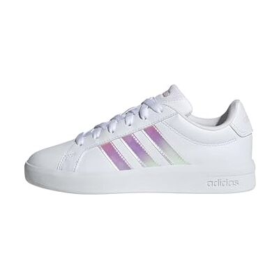 Adidas Mixte Enfant Grand Court 3.0 Junior Shoes, FTWR White/Iridescent/Almost Pink, 36 EU - Publicité Adidas Mixte Enfant Grand Court 3.0 Junior Shoes, FTWR White/Iridescent/Almost Pink, 36 EU - Publicité