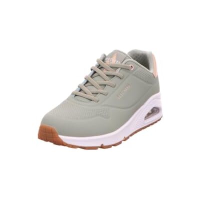 Skechers Femme UNO Shimmer Away Baskets, Sage Durabuck/Rose Gold Duraleather/Mesh TR, 37 EU - Publicité Skechers Femme UNO Shimmer Away Baskets, Sage Durabuck/Rose Gold Duraleather/Mesh TR, 37 EU - Publicité