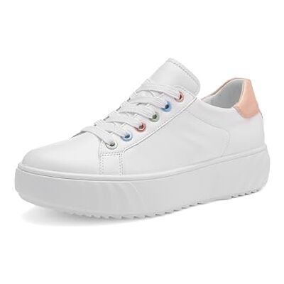 Ara Femme Monaco Basket, Blanc/Abricot, 42 EU Large - Publicité Ara Femme Monaco Basket, Blanc/Abricot, 42 EU Large - Publicité