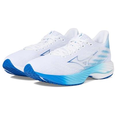 Mizuno Chaussures de Course Wave Rider 28 D pour Femme, Blanc/Bleu Mugen, 7.5 Wide - Publicité Mizuno Chaussures de Course Wave Rider 28 D pour Femme, Blanc/Bleu Mugen, 7.5 Wide - Publicité