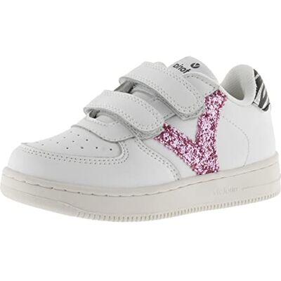Victoria Basket Basse Tiempo Effet Cuir & Pièces en Contraste & Scratch 1124106 pour Filles Rosa 33 - Publicité Victoria Basket Basse Tiempo Effet Cuir & Pièces en Contraste & Scratch 1124106 pour Filles Rosa 33 - Publicité