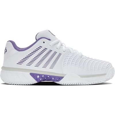 K-Swiss Tennis Femme Express Light 3 Clay Chaussure de Tennis, White/Purple Haze/Lunar Rock, 37 EU - Publicité K-Swiss Tennis Femme Express Light 3 Clay Chaussure de Tennis, White/Purple Haze/Lunar Rock, 37 EU - Publicité