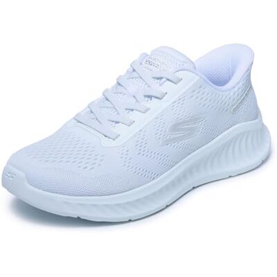 Skechers Femme Go Walk Now Khloe Slip-in ENTRAINEUSE, White Textile/Trim, 38 EU - Publicité Skechers Femme Go Walk Now Khloe Slip-in ENTRAINEUSE, White Textile/Trim, 38 EU - Publicité