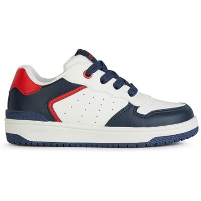 Geox J Washiba Boy B Basket, Blanc/Bleu Marine, 38 EU - Publicité Geox J Washiba Boy B Basket, Blanc/Bleu Marine, 38 EU - Publicité