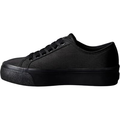 Calvin Klein Femmes Vulc Flatform Lace Up Moire Yw0yw02012 Low Top, Noir Triple Noir, 38 EU - Publicité Calvin Klein Femmes Vulc Flatform Lace Up Moire Yw0yw02012 Low Top, Noir Triple Noir, 38 EU - Publicité