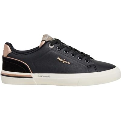 Pepe Jeans Femme Kenton Campus W Sneak, Noir, 36 EU - Publicité Pepe Jeans Femme Kenton Campus W Sneak, Noir, 36 EU - Publicité