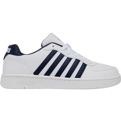 K-Swiss Baskets Court Cali pour Homme, Blanc/Indigo, 42 EU, Blanc Indigo, 42 EU - Publicité K-Swiss Baskets Court Cali pour Homme, Blanc/Indigo, 42 EU, Blanc Indigo, 42 EU - Publicité