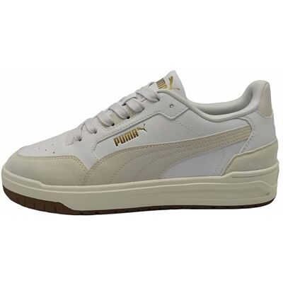 Baskets Unisexes Shuffle Downtown OG, Puma Blanc Vapor Gris PUMA Gold, 44.5 EU - Publicité Baskets Unisexes Shuffle Downtown OG, Puma Blanc Vapor Gris PUMA Gold, 44.5 EU - Publicité