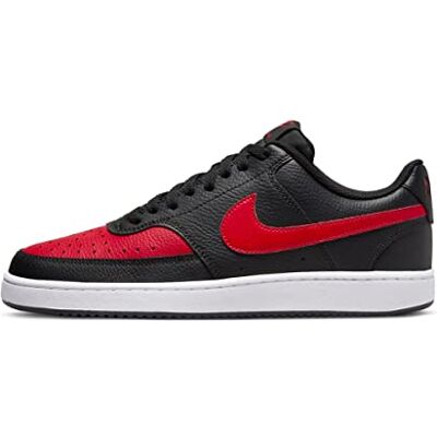 Nike Court Vision Low, Sneaker Homme, Black/University Red-White, 45 EU - Publicité Nike Court Vision Low, Sneaker Homme, Black/University Red-White, 45 EU - Publicité