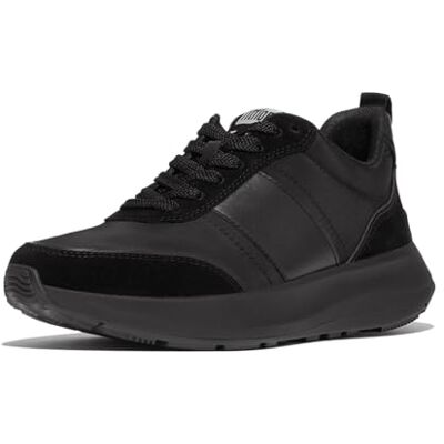 FitFlop F-Mode Flow Fabric/Suède/Cuir Chaussures de Sport Plates pour Femme, Fällt Normal aus, Tout Noir, 36 EU - Publicité FitFlop F-Mode Flow Fabric/Suède/Cuir Chaussures de Sport Plates pour Femme, Fällt Normal aus, Tout Noir, 36 EU - Publicité