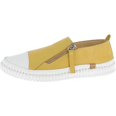 Andrea Conti Femme Damen Low Top Sneaker Basket, Citron, 42 EU - Publicité Andrea Conti Femme Damen Low Top Sneaker Basket, Citron, 42 EU - Publicité