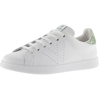 Victoria Baskets Tenis Cuir & Partie Arrière Pailletée & Logo Perforé pour Femme Wasabi 36 - Publicité Victoria Baskets Tenis Cuir & Partie Arrière Pailletée & Logo Perforé pour Femme Wasabi 36 - Publicité