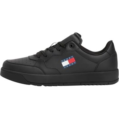Tommy Jeans Baskets Cuvette Homme Retro Essential Chaussures, Noir (Black), 46 - Publicité Tommy Jeans Baskets Cuvette Homme Retro Essential Chaussures, Noir (Black), 46 - Publicité