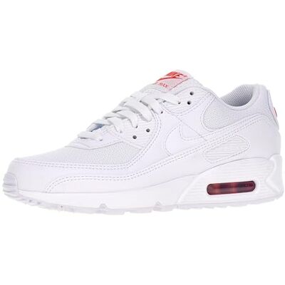 Nike Air Max 90 White/White-LT Crimson 45.5 EU - Publicité Nike Air Max 90 White/White-LT Crimson 45.5 EU - Publicité