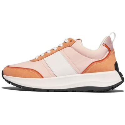 FitFlop F-Mode Baskets Plates en Tissu/Daim/Cuir pour Femme, Pêche, 38 EU - Publicité FitFlop F-Mode Baskets Plates en Tissu/Daim/Cuir pour Femme, Pêche, 38 EU - Publicité