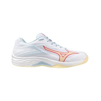 Mizuno Thunder Blade V1GC237030 Chaussures de volleyball d'intérieur pour femme Blanc, White Calypso Coral Pale Banana, 41 - Publicité Mizuno Thunder Blade V1GC237030 Chaussures de volleyball d'intérieur pour femme Blanc, White Calypso Coral Pale Banana, 41 - Publicité