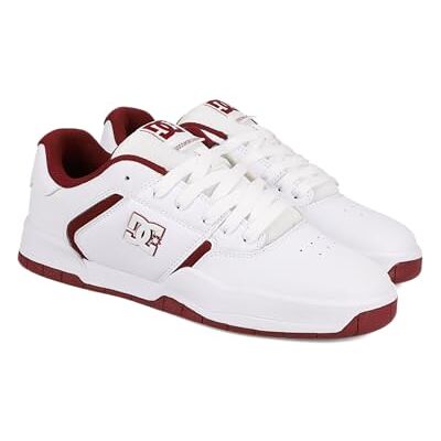 DC Shoes - Central - Cuir - Blanc/Vin Pourpré - Chaussures - Publicité DC Shoes - Central - Cuir - Blanc/Vin Pourpré - Chaussures - Publicité