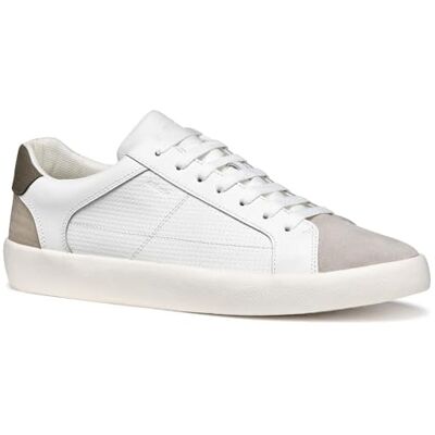 Geox Homme U AFFILE A Basket, White/Military, 42 EU - Publicité Geox Homme U AFFILE A Basket, White/Military, 42 EU - Publicité