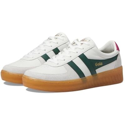 Gola Grandslam Elite , White/Evrgrn/Hot Fuschia/Gum, 37 (Mujer) - Publicité Gola Grandslam Elite , White/Evrgrn/Hot Fuschia/Gum, 37 (Mujer) - Publicité
